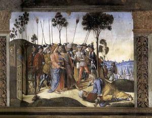 The Last Supper (detail-4) 1481-82 by Cosimo Rosselli