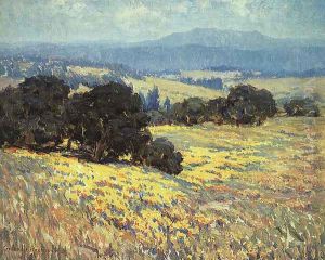 California Oaks and Poppies by Granville Redmond
