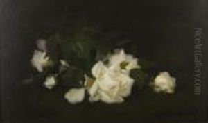 A Still Life Of White Roses