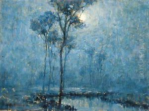 Moonlit Landscape by Granville Redmond