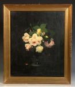 Pink And Yellow Roses by James Stuart Park