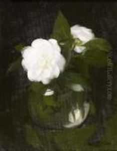 A Still Life Of White Camelias by James Stuart Park
