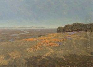 California Landscape with Poppies and Lupine by Granville Redmond