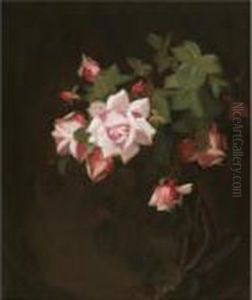 Still Life With Pink Roses by James Stuart Park
