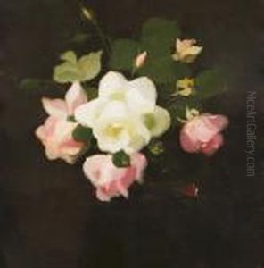 Pink And Yellow Roses by James Stuart Park