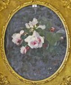 'still Life With Pink Roses'. by James Stuart Park