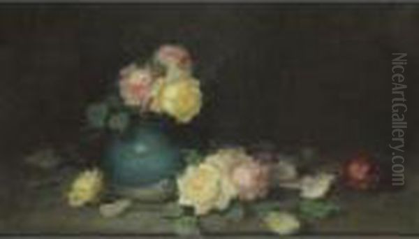 Yellow, Pink And Red Roses - view 1