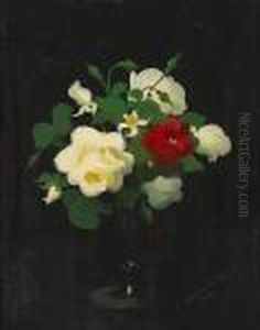 Red And White Roses by James Stuart Park