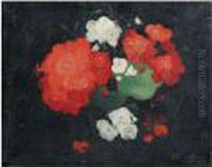 Red And White Nasturtiums