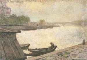 Fishing on the Seine by Granville Redmond