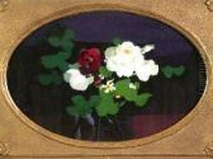 A Still Life Of Red And Yellow Roses by James Stuart Park