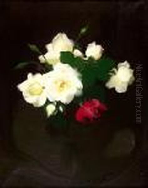 Cream And Red Roses - view 1