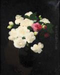 Still Life With White And Red Roses by James Stuart Park