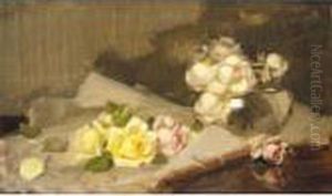 Yellow, Pink And White Roses by James Stuart Park