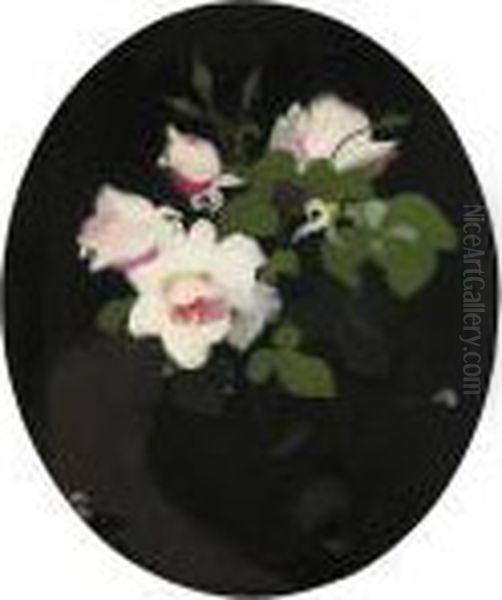 Pink Roses In A Vase - view 1