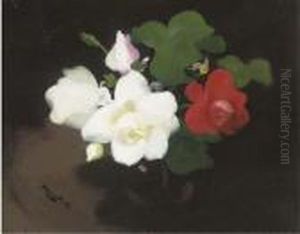Red And White Roses by James Stuart Park