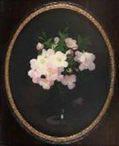 A Still Life Of Pink Roses by James Stuart Park