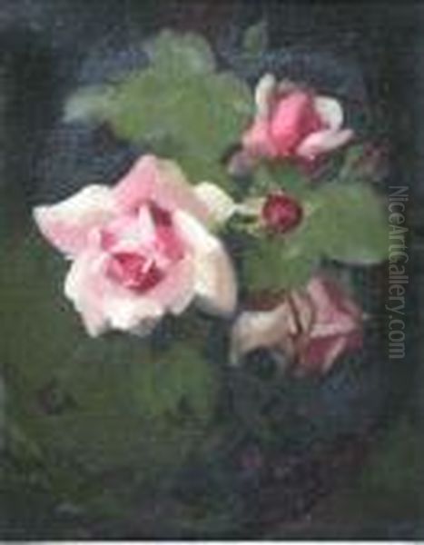 A Still Life Of Pink Roses - view 1