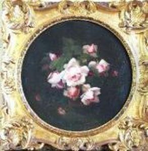 A Still Life Of Pink Roses by James Stuart Park