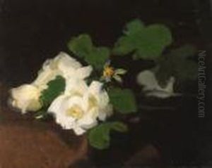Sill Life With White Roses by James Stuart Park