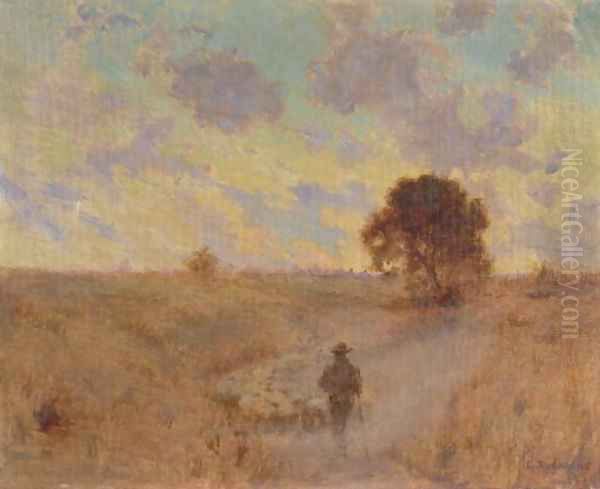 Shepherd in Pasture - view 1