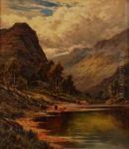 Loch Tay,perthshire Oil On Canvas Signed Lower Left Inscribed On Reverse53cm X 46cm