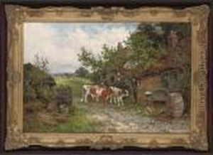 A Farmyard Discussion by Henry Hillier Parker