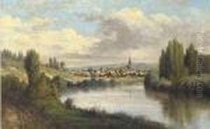 A View Down The River by Henry Hillier Parker