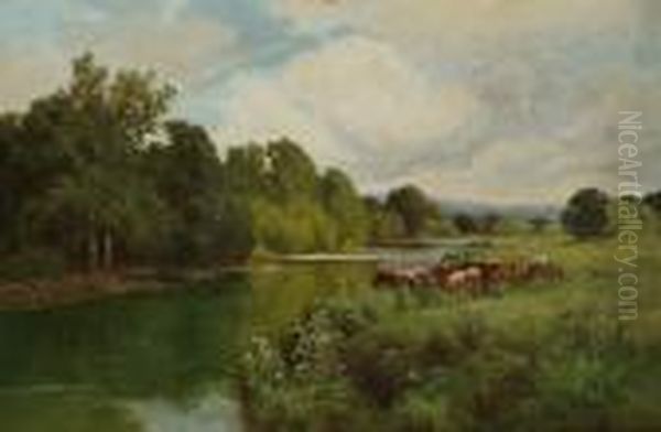 Cattle In A Water Meadow - view 1