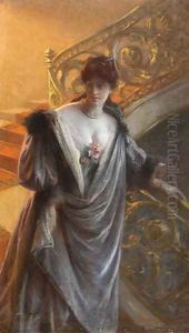 Lady on a Staircase by Paul Edouard Rosset-Granger