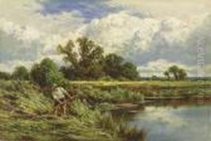 The River Lea, Near Broxbourne, Hertfordshire