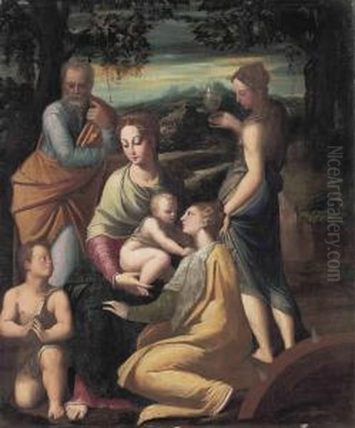 The Holy Family With The Infant
Saint John The Baptist, Saintsmargaret And Mary Magdalene - view 1