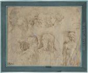 Studienblatt by Girolamo Francesco Maria Mazzola (Parmigianino)