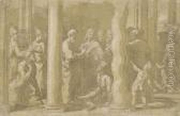 Die Heiligen Peter Und Johannes Heilen Die Lahmen Am Tempel. - view 1