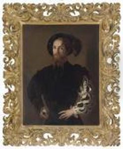 Portrait Of A Gentleman, Three-quarter-length, In A Doublet, A Sword In His Right Hand