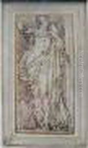 Figure Drapee Tenant Un Violon De Sa Main Gauche (apollon Ou David ?) Figure Drapee Tenant Un Violon De Sa Main Gauche (apollon Ou David ?)