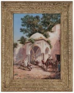 Caravan Of Arabs At A Well