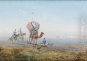 Arab Caravan With Sheep