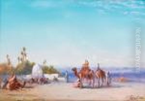 Repos D'une Caravane Dans Un Oasis - view 1