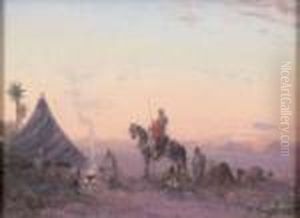 Campement Arabe, Effet Du Soir by Paul Pascal