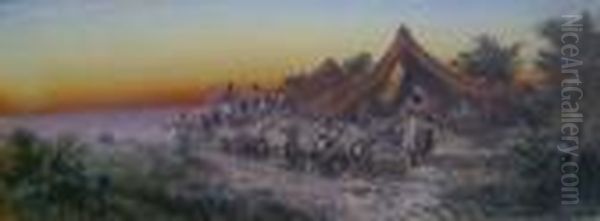 Driving Sheep In The Desert - view 1