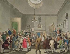 Bow Street Office, from Ackermanns Microcosm of London by T. Rowlandson & A.C. Pugin
