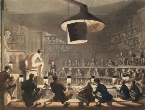 Drawing from Life at the Royal Academy, engraved by Richard Banks Harraden 1778-1862 by T. Rowlandson & A.C. Pugin