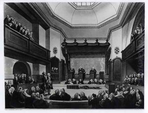 Court of Common Pleas, Westminster Hall by T. Rowlandson & A.C. Pugin