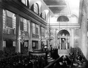 Synagogue at Dukes Place, Houndsditch, 1809