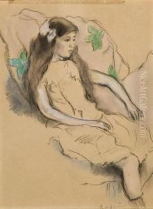 Fillette Assise by Jules Pascin