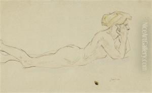 Modele Allonge by Jules Pascin