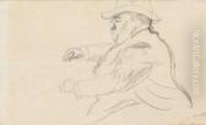 Portrait D'homme Au Chapeau by Jules Pascin