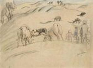 Scene Champetre by Jules Pascin