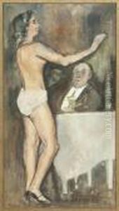 Jeune Danseuse, A Denie Nue, Au Variete by Jules Pascin